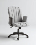 Chaise de bureau en tissu avec accoudoirs pour travail de maintien - 60 x 60 x 110cm