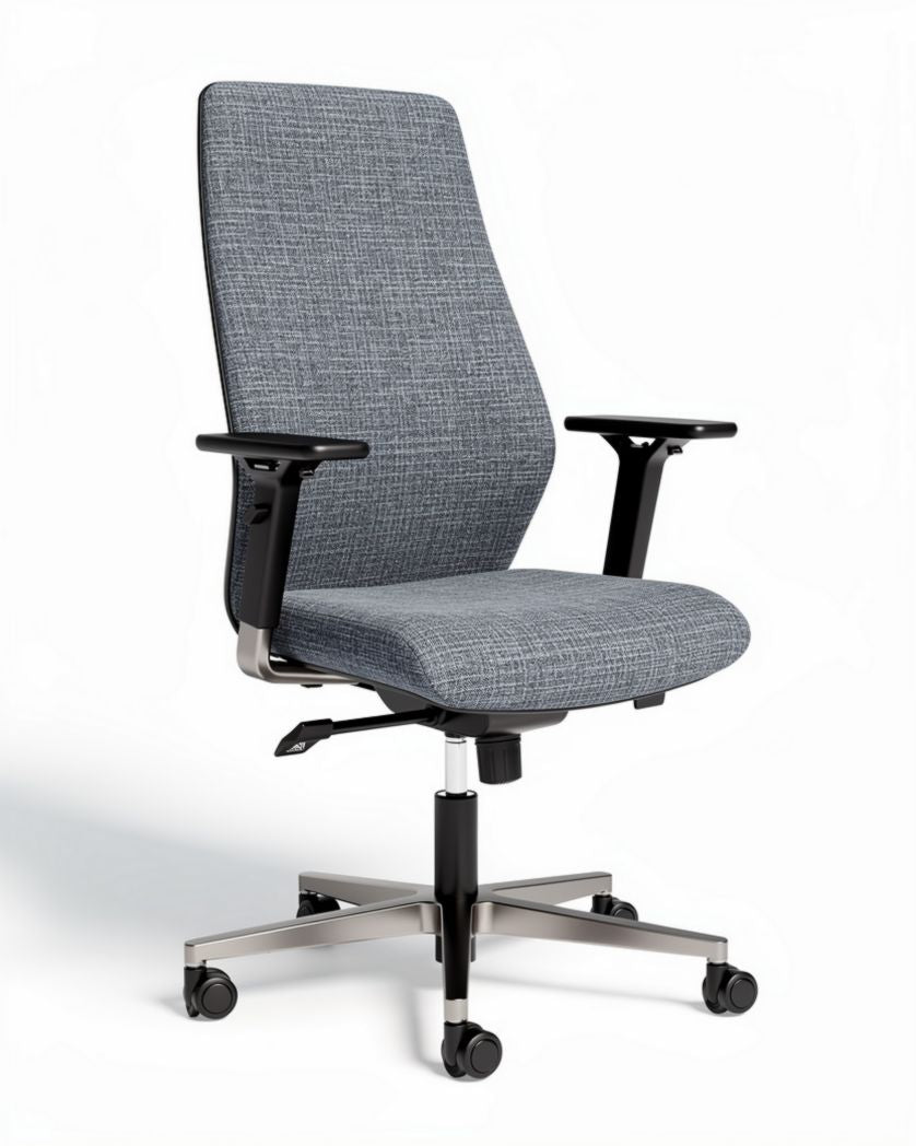 Chaise de bureau ergonomique pour travail en milieu professionnel en tissu - 50 x 60 x 110cm