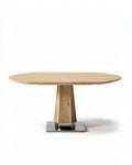 Table à manger en bois avec base en métal - 180 x 90 x 75cm